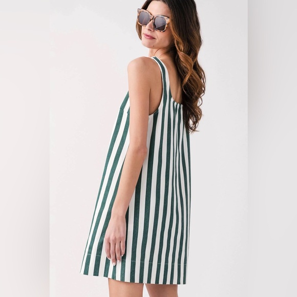 POMANDER GREEN STRIPPED DRESS - Picture 3 of 6